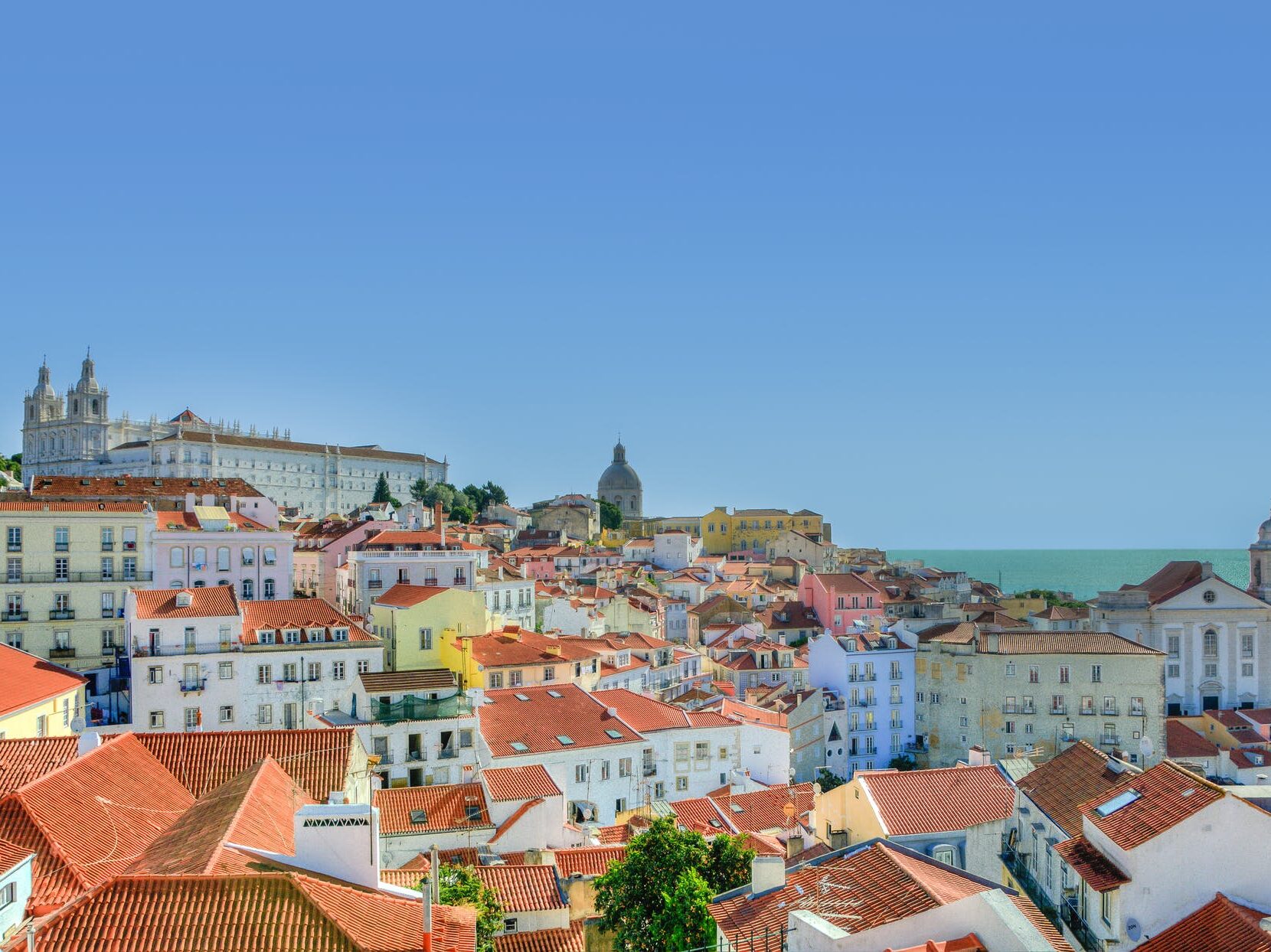 city lisbon houses portugal